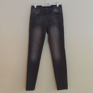 KanCan Grey Black Skinny Denim Jean Mid Rise - Size 26